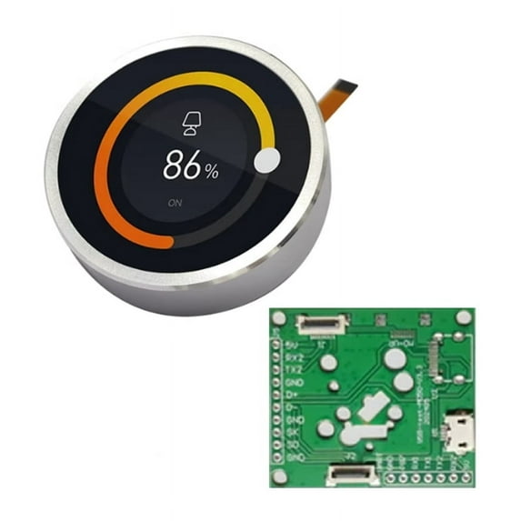 ESP32-C3 Development Board LVGL Rotary Display 1.28inch 240x240 Push Knob Switch UART Smart Screen LCD TFT Module,Silver