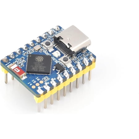 ESP32-C3 Mini Development Board, Based On ESP32-C3FN4 Single-Core Processor, 160MHz Running Frequency, 2.4GHz Wi-Fi & Bluetooth 5 with Pre-soldered Header