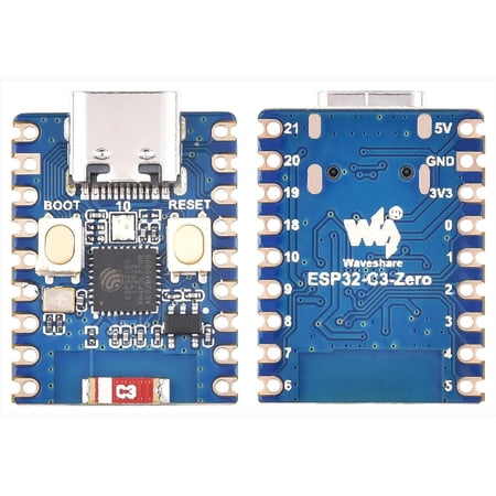 ESP32-C3 Mini Development Board, Based on ESP32-C3FN4 Single-Core Processor 160MHz Running Frequency, Support 2.4GHz W-i-F-i & Blue-Too-th 5, Onboard 400KB of SRAM and 384KB ROM, 4MB Flash Memory