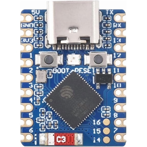 ESP32-C3 Mini Development Board, Based On ESP32-C3FN4 Single-Core Processor, 160MHz Running Frequency, 2.4GHz Wi-Fi & Bluetooth 5