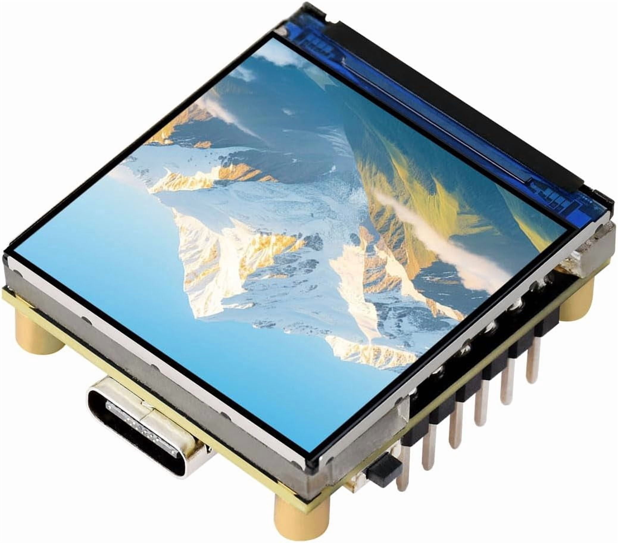 ESP32-C6 1.3inch LCD Display Development Board, 240 × 240 Pixels, 262K Color, Supports Wi-Fi 6 and BLE 5， with Pre-soldered Headers