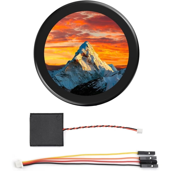 ESP32-C6 1.43inch AMOLED Touch Round Display Development Board, 466466 Pixels, 160MHz RISC-V Processor, QSPI Interface, Dual Digital Microphone Array, No Enclosure