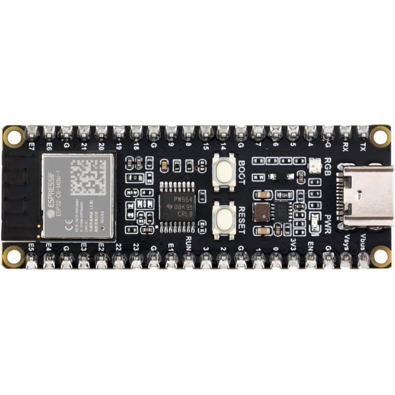 ESP32-C6 Microcontroller, WiFi 6 Development Board, 160MHz Single-Core Processor, ESP32-C6-MINI-1 Module, with Pre-soldered Header