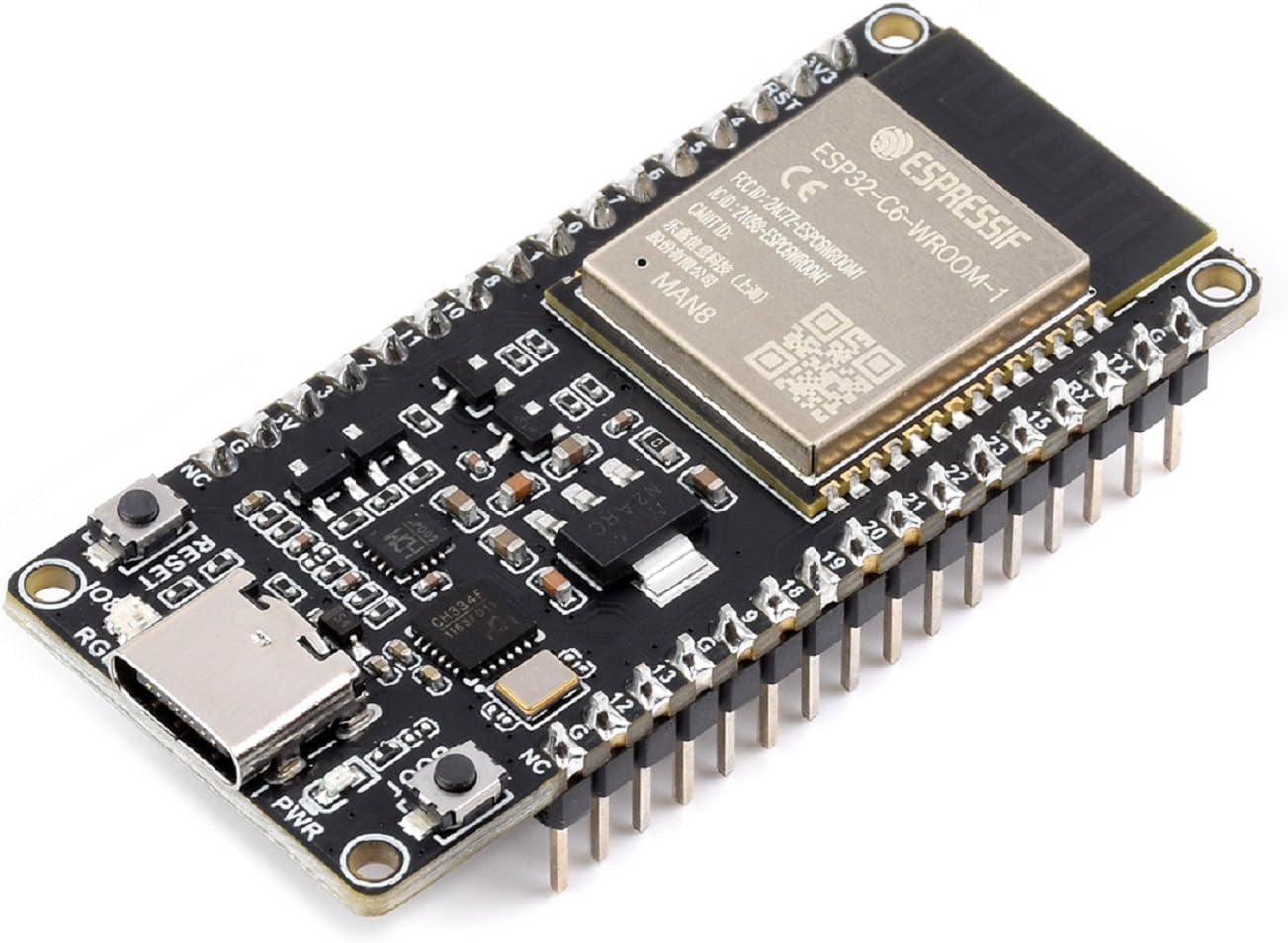 Ieee Microcontroller ESP32-C6 Microcontroller WiFi 6 Development Board with Pre-soldered ...