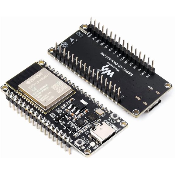 ESP32-C6 RISC-V Microcontroller WiFi 6 Development Board, Adopt ESP32-C6-WROOM-1-N8 Module, 160MHz Single-core Processor, Support USB and UART Development (with Pinheader)