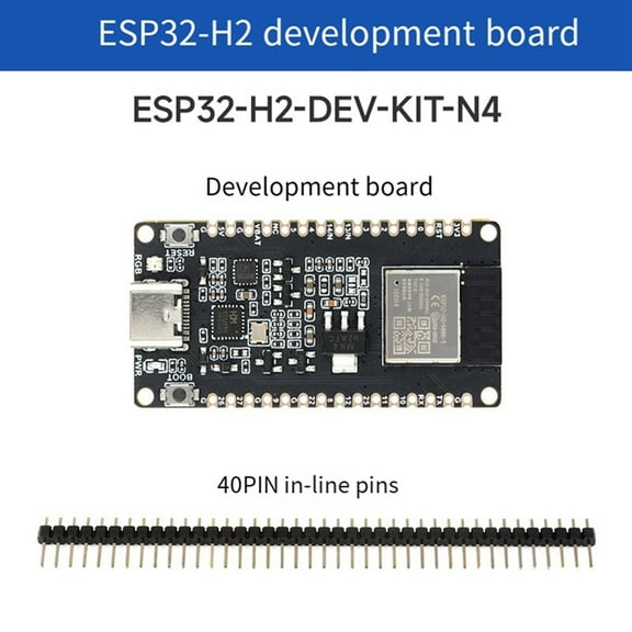 ESP32-H2 Development Board ESP32 H2 DEV KIT N4 Module 4MB Flash Support BLE/Zigbee/Thread Wireless Communication,1 x Development Board(Standard version),Black