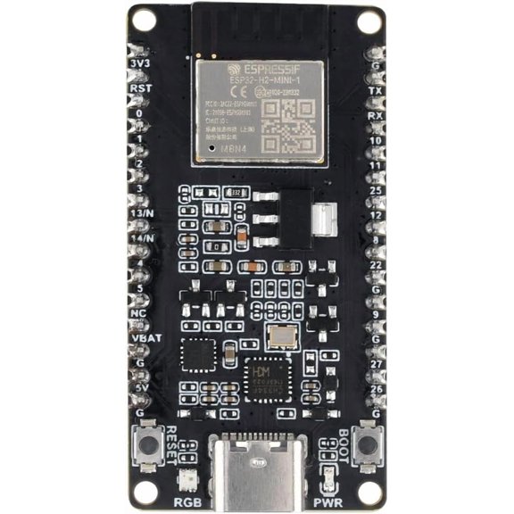 ESP32-H2 Microcontroller, 96MHz Processor, ESP32-H2-MINI-1-N4 Module, Built in 4MB Flash, Supports BLE/Zigbee/Thread Wireless Communication with Pre-soldered Header