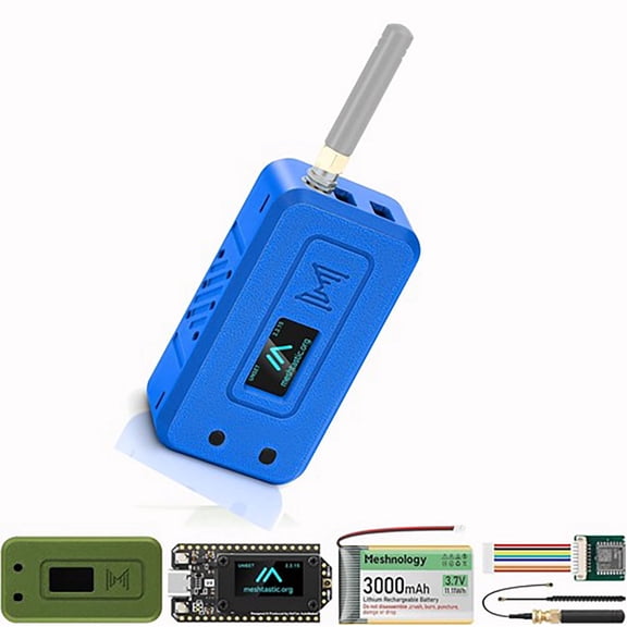 ESP32 LoRa V4 Development Board +L76 GNSS Module +3000mAh Battery +Green Case, ESP32-S3 SX1262 LoRa WiFi Bluetooth 2MB PSRAM 16MB Flash 915MHz Antenna OLED Support GPS Solar for Meshtastic