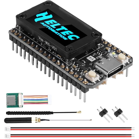 ESP32 LoRa V4 Development Board for Meshtastic, Lora V4 WiFi Bluetooth Module with GPS and 915MHz Antenna 0.96 OLED Display SX1262 Chip ESP32-S3R2 MCU Compatible with Arduino IoT Meshtastic