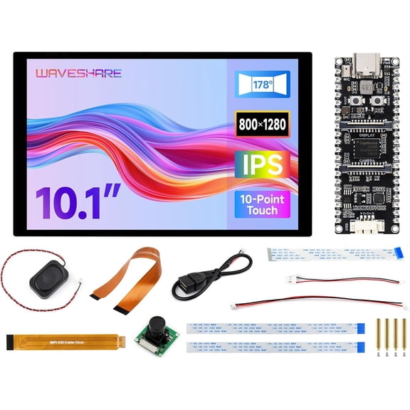 ESP32-P4-Pico High-Performance Development Board, Featuring ESP32-P4, RISC-V Dual-Core and Single-Core Processors, and Advanced Human-Machine Interfaces, Bundle with 10inch Display