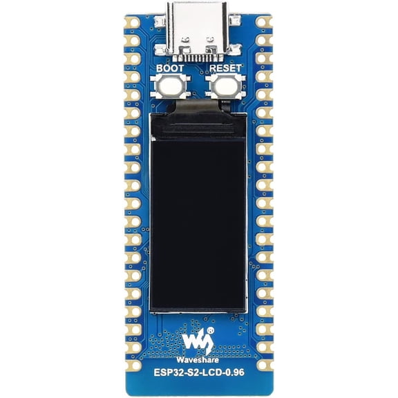 ESP32-S2 MCU WiFi Development Board with 0.96inch IPS LCD Display, 2.4 GHz WiFi 240 MHz Xtensa Single-Core 32-Bit LX7 Microcontroller, Support Pico Expansion Board