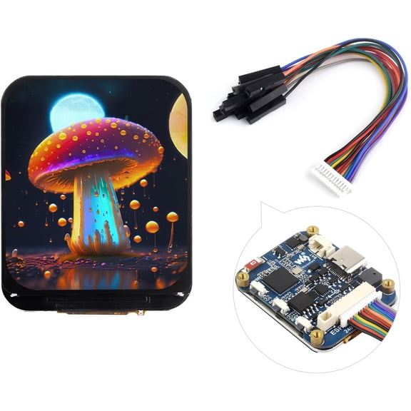 ESP32-S3 1.69inch Display Development Board, 32-Bit 240MHz LX7 Dual-Core Processor, 240280, Supports Wi-Fi/BLT, Accelerometer and Gyroscope Sensor, Micro LCD Display with ESP32-S3