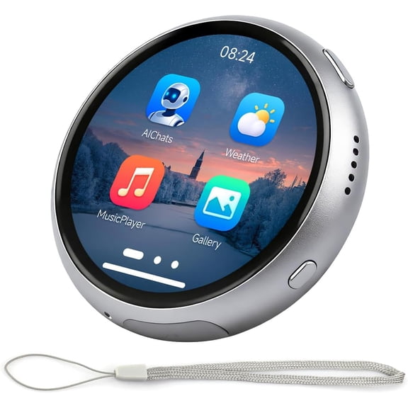 ESP32-S3 1.75inch AMOLED Round Touch Display Development Board, 466 466 Resolution, Aluminum Alloy Case, Onboard Dual Microphones Array, Portable Mini Display