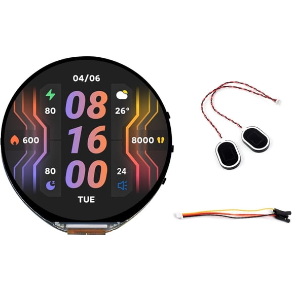 ESP32-S3 1.85inch Round Display Development Board 360360 Resolution 262K Color LCD, 32-bit LX7 Dual-core Processor,Supports WiFi & Bluetooth
