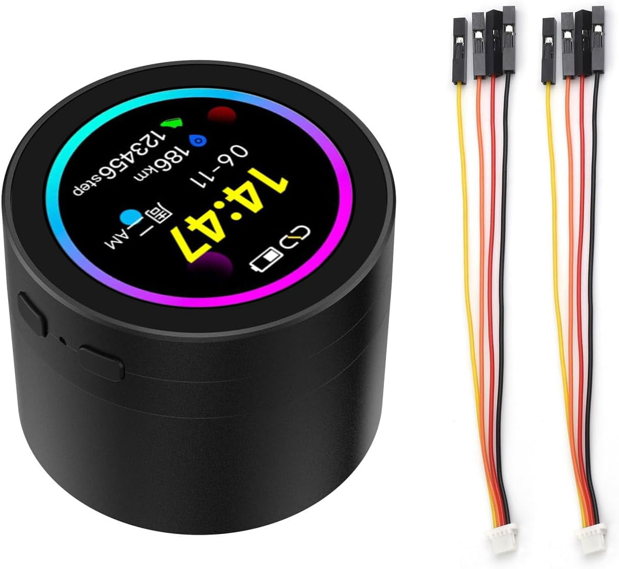ESP32-S3 1.85inch Round LCD Development Board, 360×360, Supports Wi-Fi & Bluetooth BLE 5, AI Speech, Smart Speaker Box, ESP32 with Display, with Speaker Box, with BAT