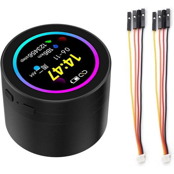 ESP32-S3 1.85inch Round LCD Development Board, 360360, Supports Wi-Fi & Bluetooth BLE 5, AI Speech, Smart Speaker Box, ESP32 with Display, with Speaker Box, with BAT