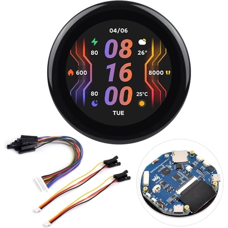 ESP32-S3 2.1inch Capacitive Touch Round Display Development Board, 480×480, IPS, 32-bit LX7 Dual-core Processor, WiFi & Bluetooth, 262K Color, ESP32 with Display, 2.5D Curved Touch Panel price history and forecast - NOBRAND