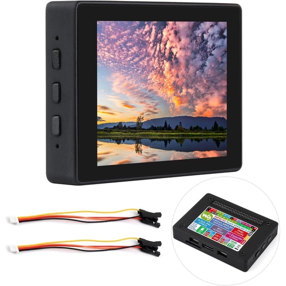 ESP32-S3 2.41inch AMOLED Touch Display Development Board, 600450, 32-bit LX7 Dual-core Processor, Onboard Accelerometer and Gyroscope Sensor, ESP32 with Display, with Case