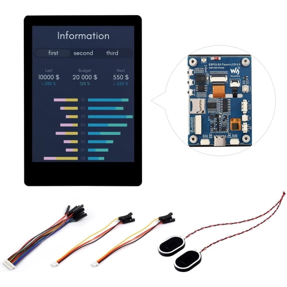 ESP32-S3 2.8inch Capacitive Touch Display Development Board 240320 Pixels 262K Color IPS Screen Supports WiFi & Bluetooth