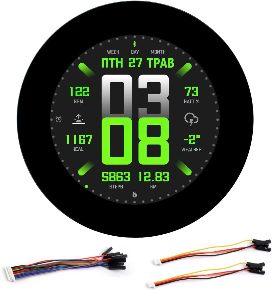 ESP32-S3 2.8inch Capacitive Touch Round Display Development Board, 480×480, 32-bit LX7 Dual-core Processor, Supports WiFi & Bluetooth, ESP32 with Display