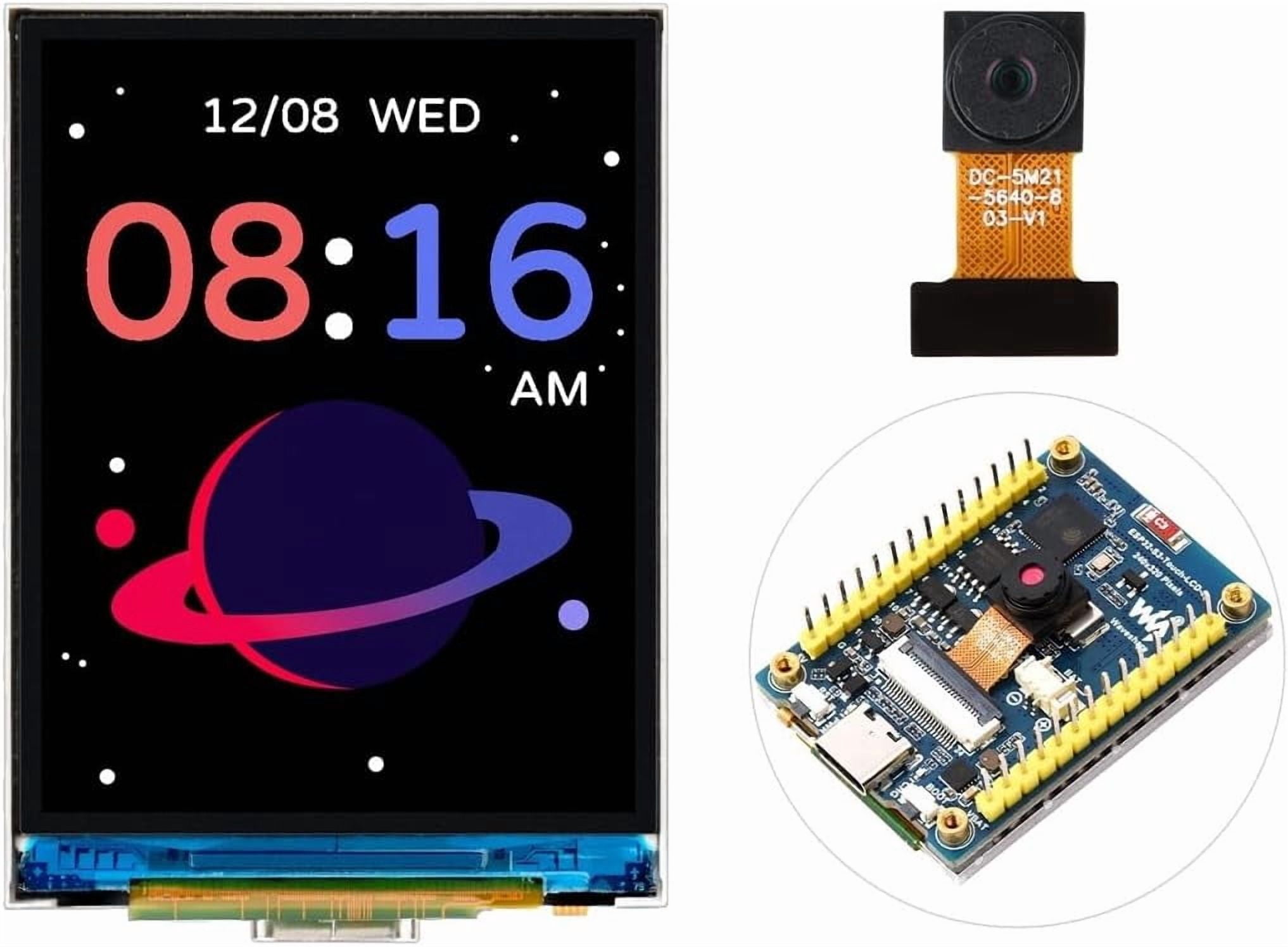 ESP32-S3 2inch Capacitive Touch Display Development Board 240×320 Pixels IPS Screen Embedded with ST7789T3 Driver and CST816D Chip,Come with OV5640 Camera,Supports WiFi & Bluetooth