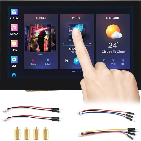 ESP32-S3 4.3inch Capacitive Touch Display Development Board, 800480, 5-Point Touch, 32-Bit LX7 Dual-Core Processor, Up to 240MHz Frequency, with Onboard Antenna