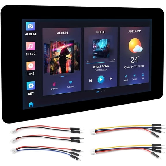 ESP32-S3 7inch Capacitive Touch Screen Development Board 800480 Resolution 7 inch 65K RGB LCD Disply,5-Point Touch,Supports WiFi & Bluetooth