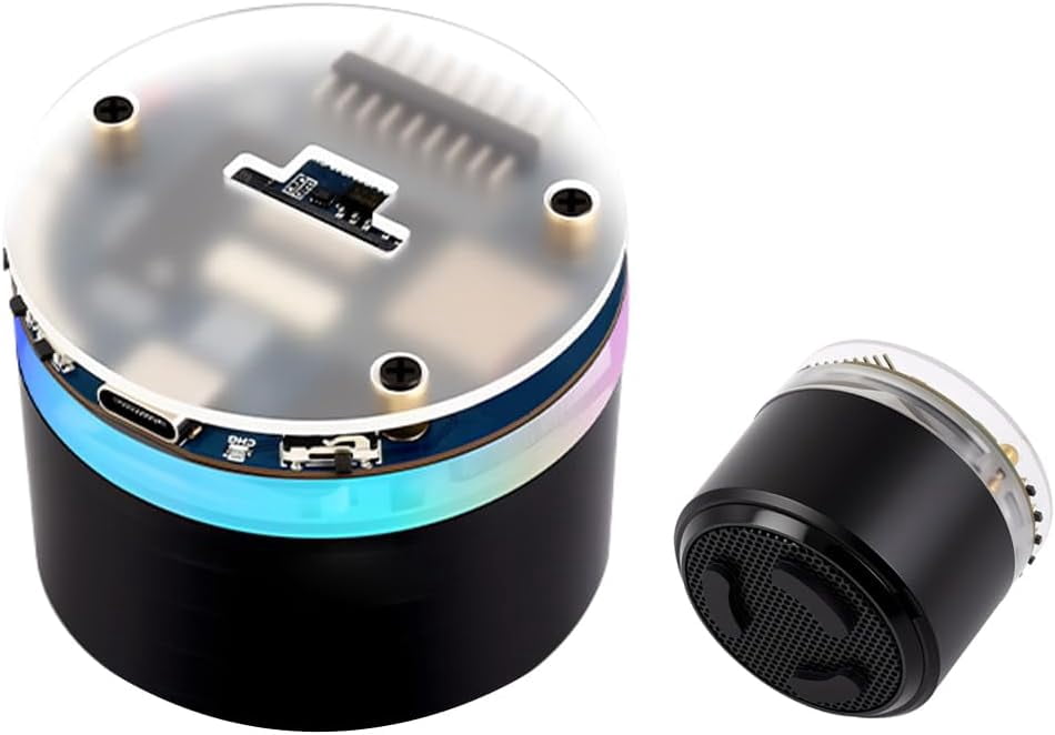 ESP32-S3 AI Smart Speaker Development Board, Supports Dual-MIC Audio Capture, AI Speech Interaction, Surround RGB Lighting, External LCD Displays and Cameras, 2.4GHz Wi-Fi & BlE 5, etc.