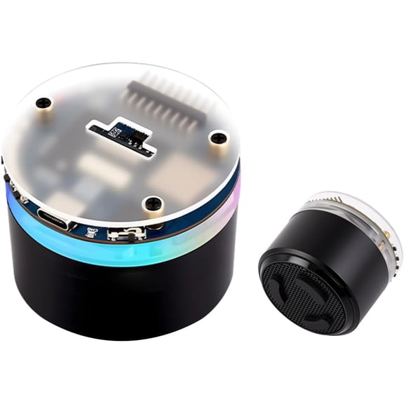 ESP32-S3 AI Smart Speaker Development Board, Supports Dual-MIC Audio Capture, AI Speech Interaction, Surround RGB Lighting, External LCD Displays and Cameras, 2.4GHz Wi-Fi & BlE 5, etc.
