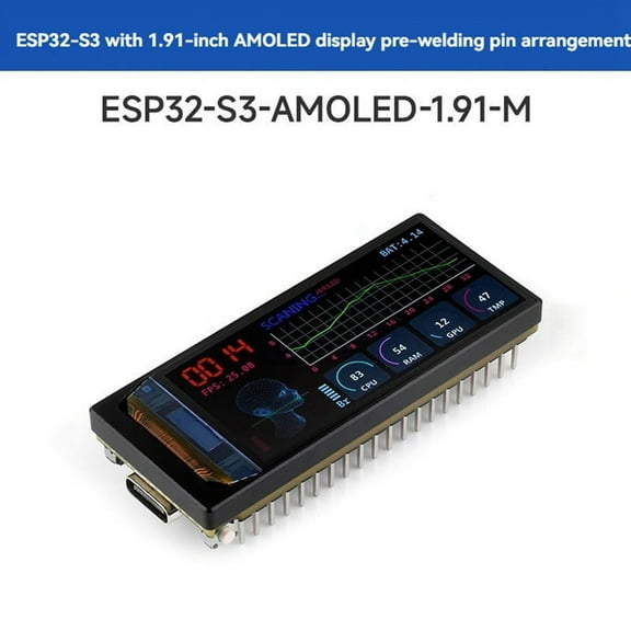 ESP32-S3 AMOLED 1.91 Inch Display M Development Board Dual-Core Supports 2.4GHz Wi-Fi Bluetooth Development Board