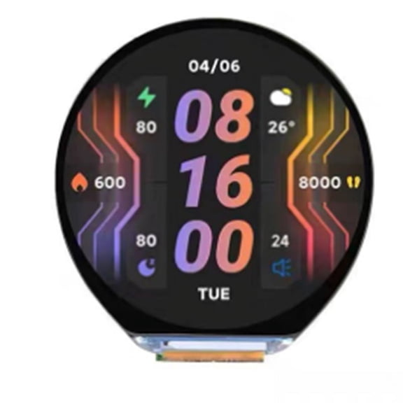 ESP32 S3 Development Board 1.46inch Round LCD 1.46inch Display 412x412 QMI8658 Sensor/MIC/SD/MP3 Audio No Cover Panel
