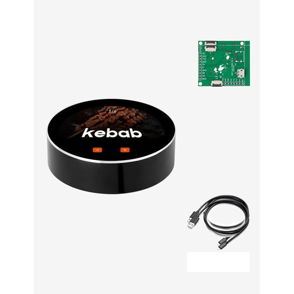 ESP32-S3 Development Board with 1.5 Inch OLED ESP32 Display IPS 466466 Round AMOLED Knob Display Touch Screen for LVGL WiFi BLe Uart Smart Module (Black)