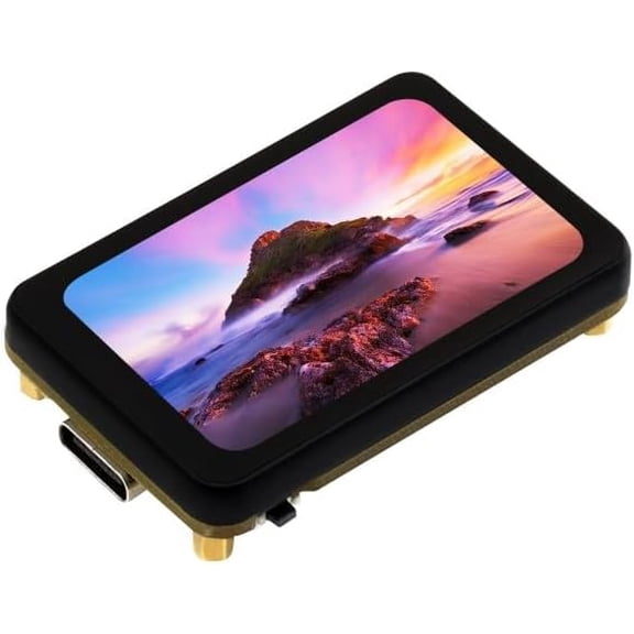 ESP32-S3 Development Board with 1.64 Inch AMOLED Touch Display, 280x456, QSPI, Accelerometer Gyroscope Sensor, Open Source IoT Microcontroller Kit for Makers SKU-31197