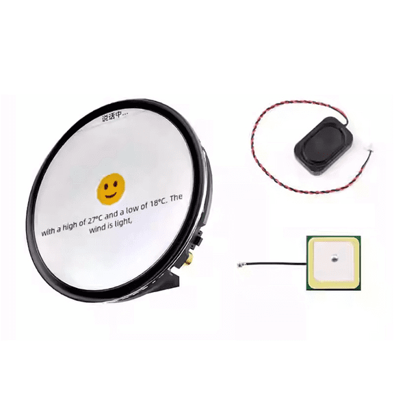 ESP32-S3 Development Board 1.75inch AMOLED Touchscreen with GPS Support XiaoZhi AI Voice Interaction,1 * Touchscreen 1 * Speaker 1 * GNSS Antenna