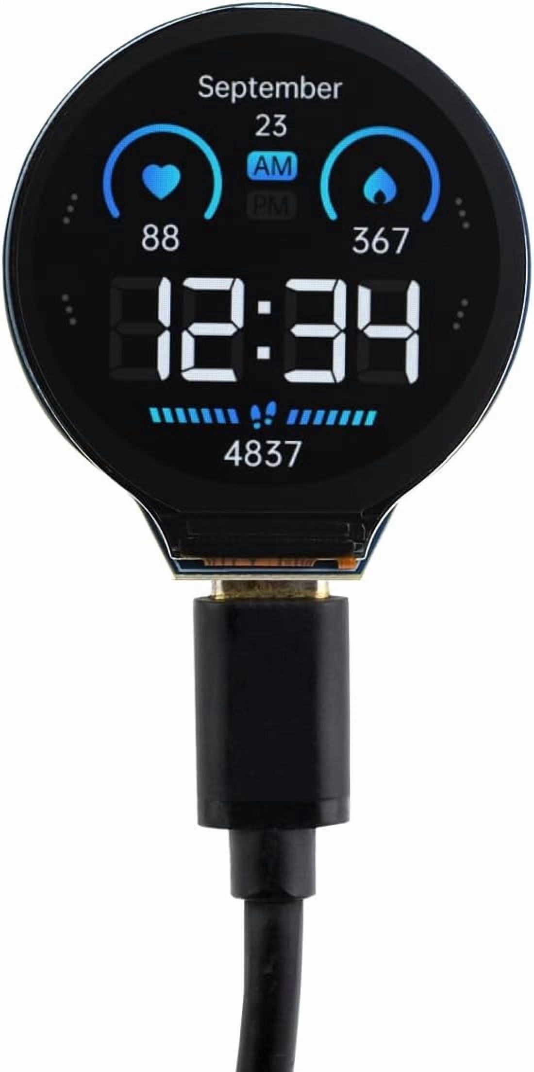 ESP32-S3 Development Board, 32-Bit LX7 Dual-Core Processor, Integrates GC9A01 Display Driver Chip, with 1.28inch IPS Round LCD, 240×240 Resolution, Supports WiFi/Bluetooth