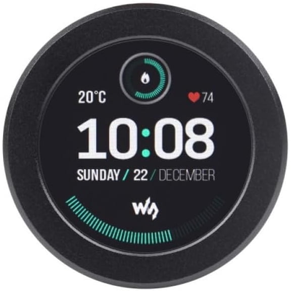 ESP32-S3 Development Board with 1.28 Inch Round Touch LCD Display, Accelerometer Gyroscope Sensor, CNC Metal Case for IoT DIY Electronics SKU-26959