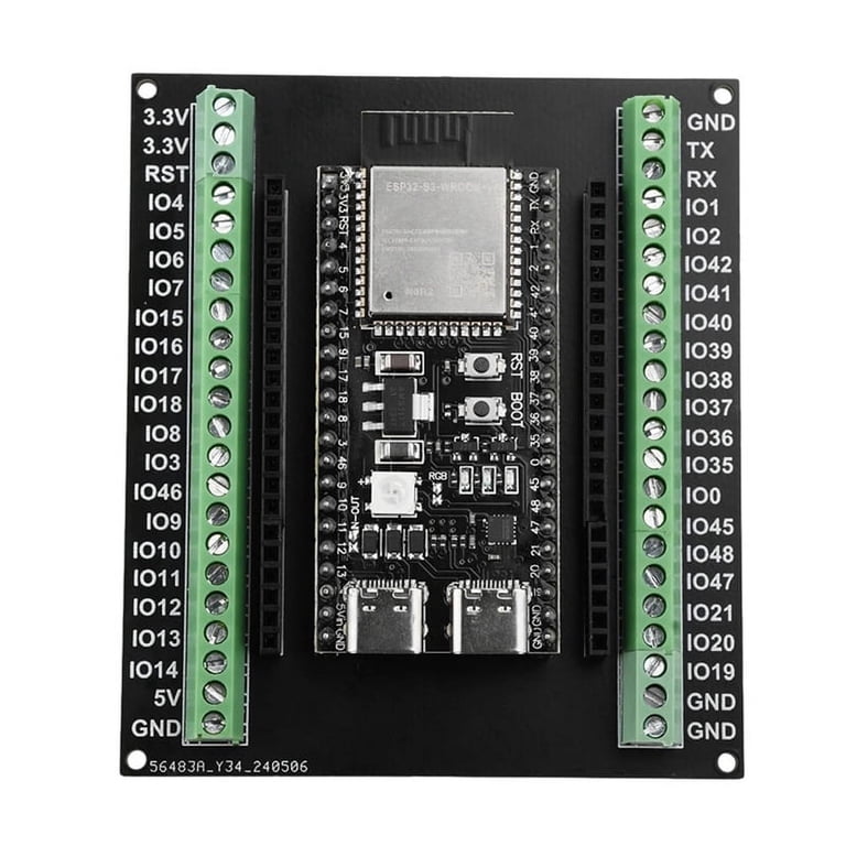 DIN Rail Mount 3D Print Screw Terminal Breakout Board For ESP32-DevKitC ...