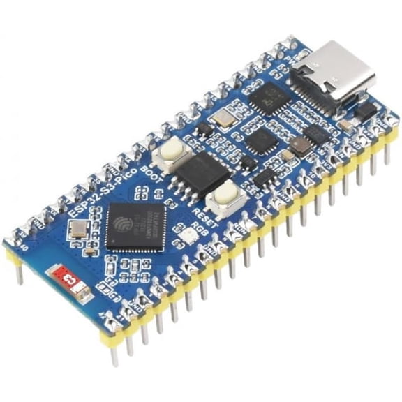 ESP32-S3 Microcontroller Development Board with 2.4GHz Wi-Fi and BLE 5.0, Dual-Core 240MHz Processor for IoT, DIY, and Open Source Projects SKU-24023