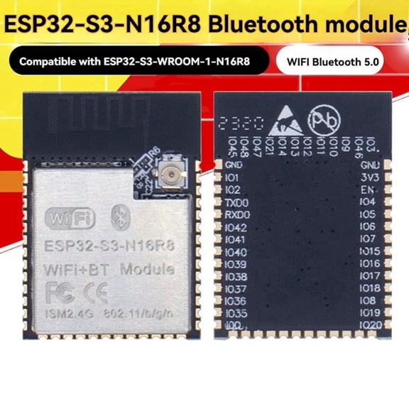ESP32-S3-N16R8 Wireless Module ESP32-S3-WROOM-1 Dual-Core WiFi+Bluetooth5.0 Module for IoT Wireless Applications
