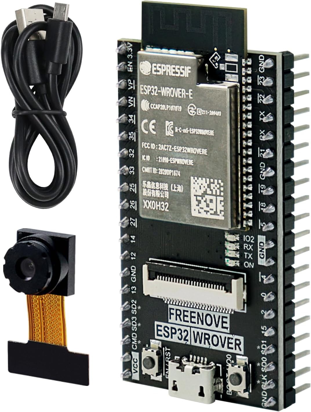 ESP32-WROVER CAM Board (Compatible with Arduino IDE), Onboard Camera ...