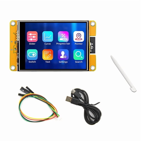 ESP32 WiFi Bluetooth Module Development Board ST7796U Drive 240x320 Resolution 3.2 Inch LCD TFT Intelligent Touch Screen,1 * Screen 1 * Pen 1 * Cable