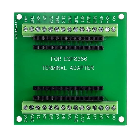 ESP8266 Breakout Board ESP8266 Expansion Board GPIO 1 Into 2 for 38 Pins ESP8266 ESP-12E NodeMCU Development Board,1 * ESP8266 Expansion Board,Green