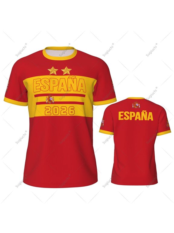 ESPANA Spain 2 Star 2026 Champions Men Sports T-shirt Women Tees jersey for Soccer Football Running Bike Tennis Fitness Fans