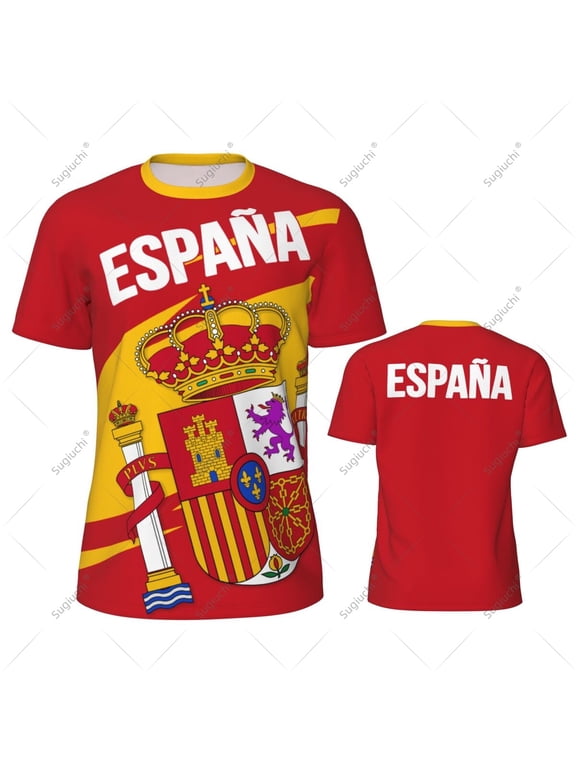 ESPANA Spain Flag Men Sports T-shirt Women Tees jersey for Soccer Football Running Bike Tennis Fitness Fans