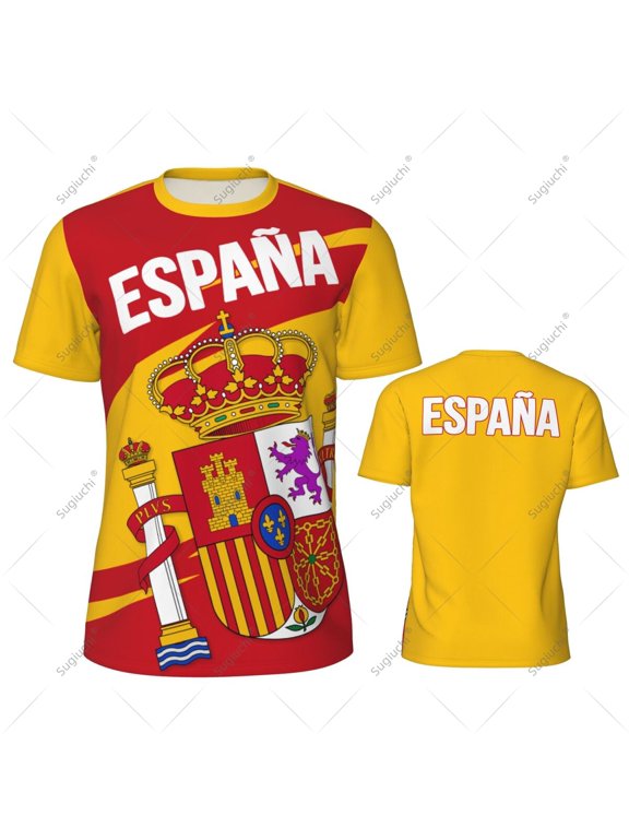 ESPANA Spain Flag Men Sports T-shirt Women Tees jersey for Soccer Football Running Bike Tennis Fitness Fans