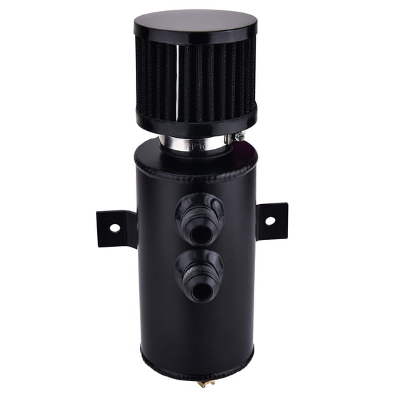Universal 10AN Aluminum Baffled Oil Catch Can Brushed Reservoir Tank with Breather Filter 750ml