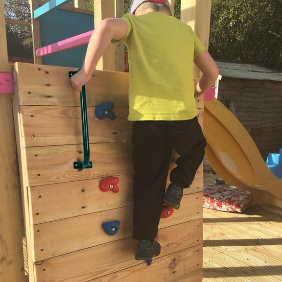 ESPETS 6 Pack 17 Inch Green Steel Playground Safety Handles for Kids