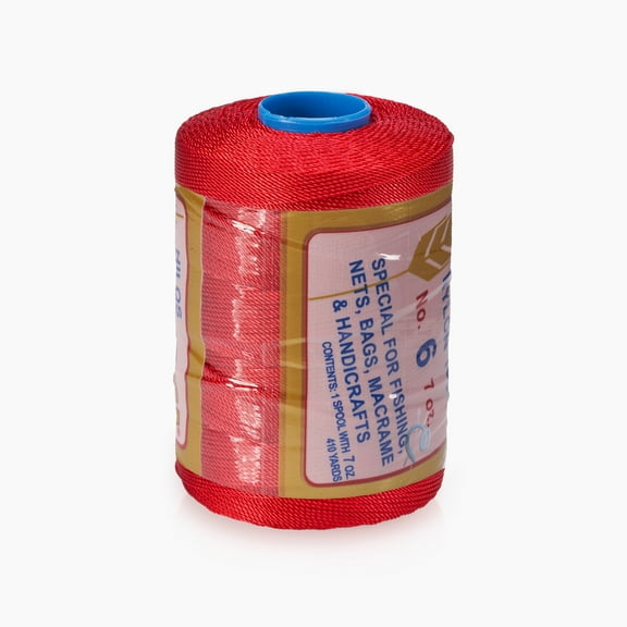 ESPIGA NO.6 - 100% Nylon Omega String Cord for Knitting and Crochet - 06 Red