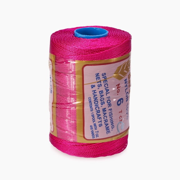 ESPIGA NO.6 - 100% Nylon Omega String Cord for Knitting and Crochet - 10 Mexican Pink