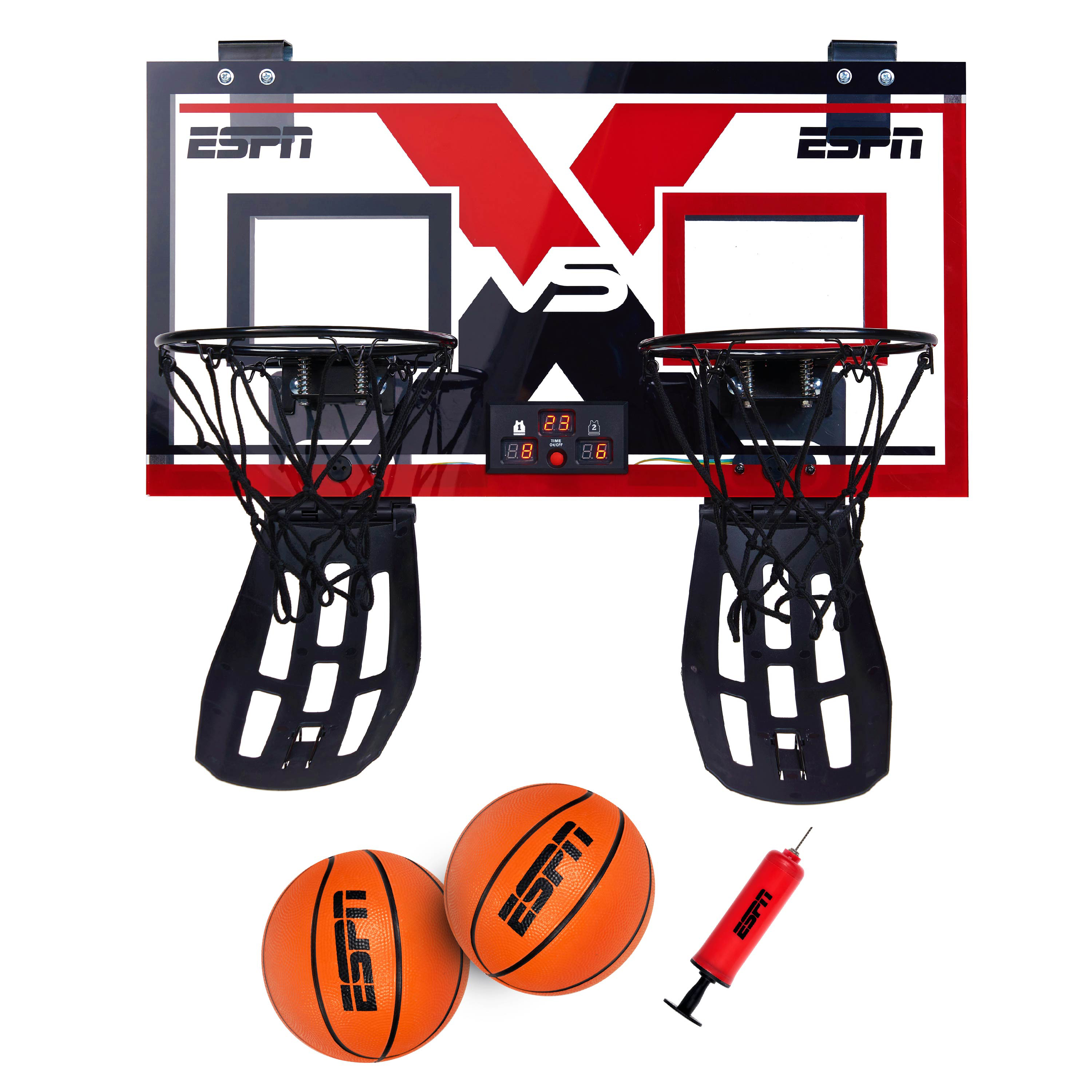 ESPN 2-Player 23 inch Foldable Bounce Back Over the Door Basketball Game - image 1 of 9